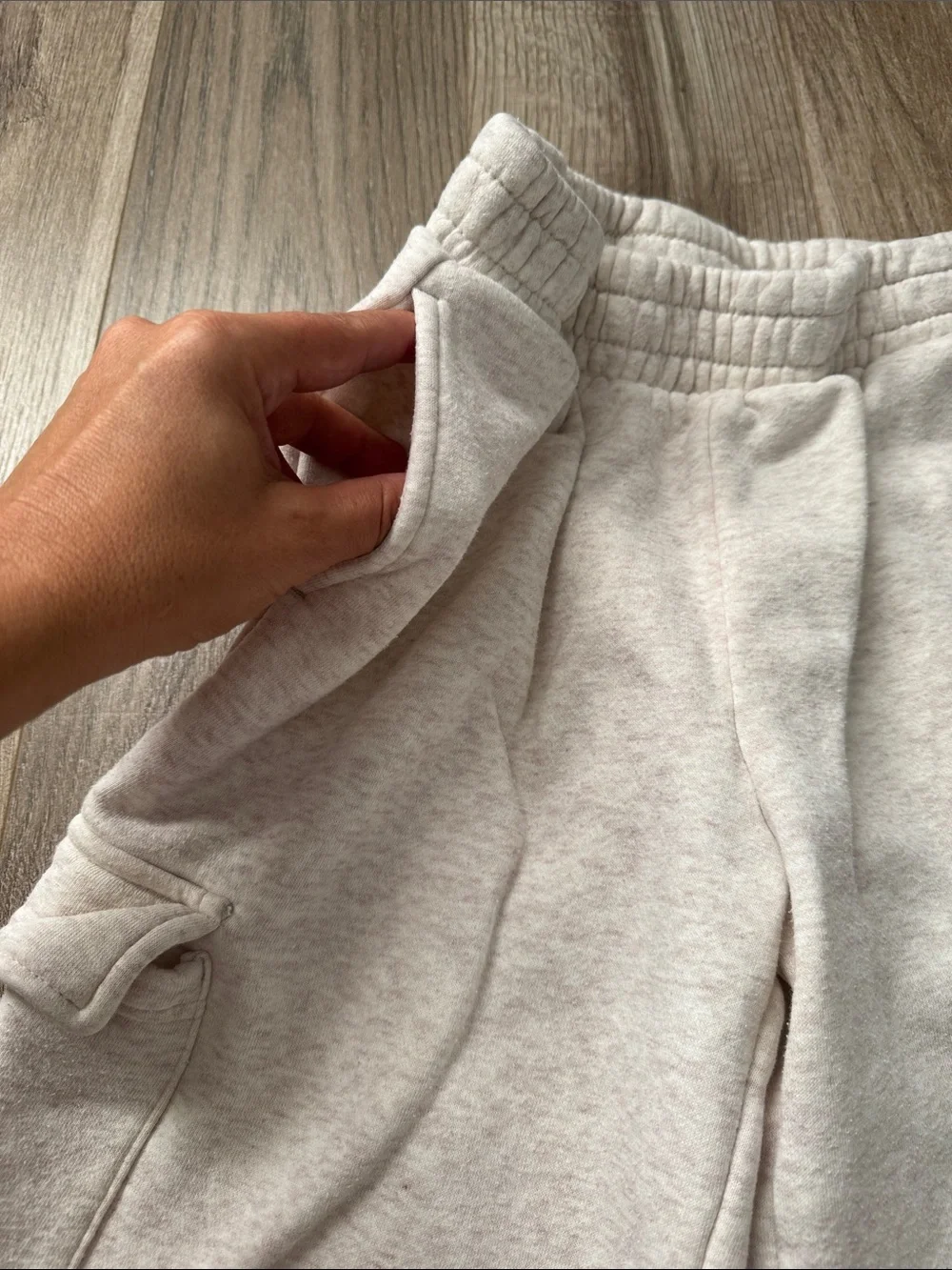 GAP Kids Cream/Light Beige Hoodie & Wide Leg Sweatpants 2 Peace Set Size 10/12
